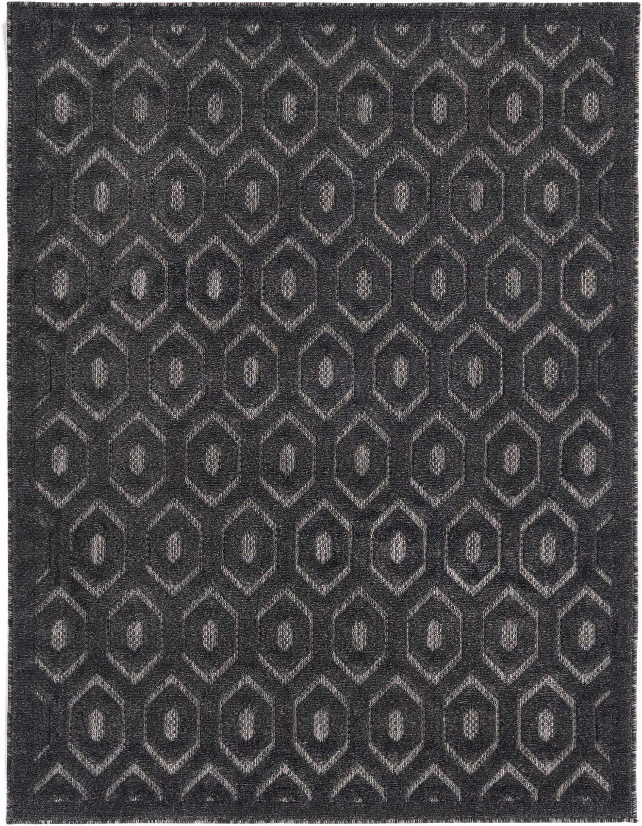 4' x 6' Easy-Clean Trellis Textured Indoor / Outdoor Rug