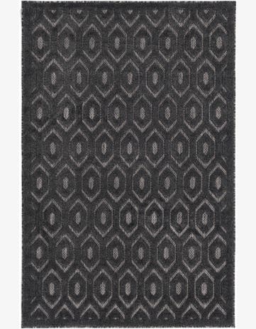 4' x 6' Easy-Clean Trellis Textured Indoor / Outdoor Rug