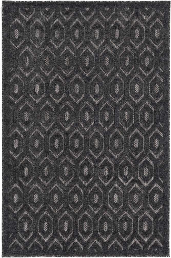 4' x 6' Easy-Clean Trellis Textured Indoor / Outdoor Rug