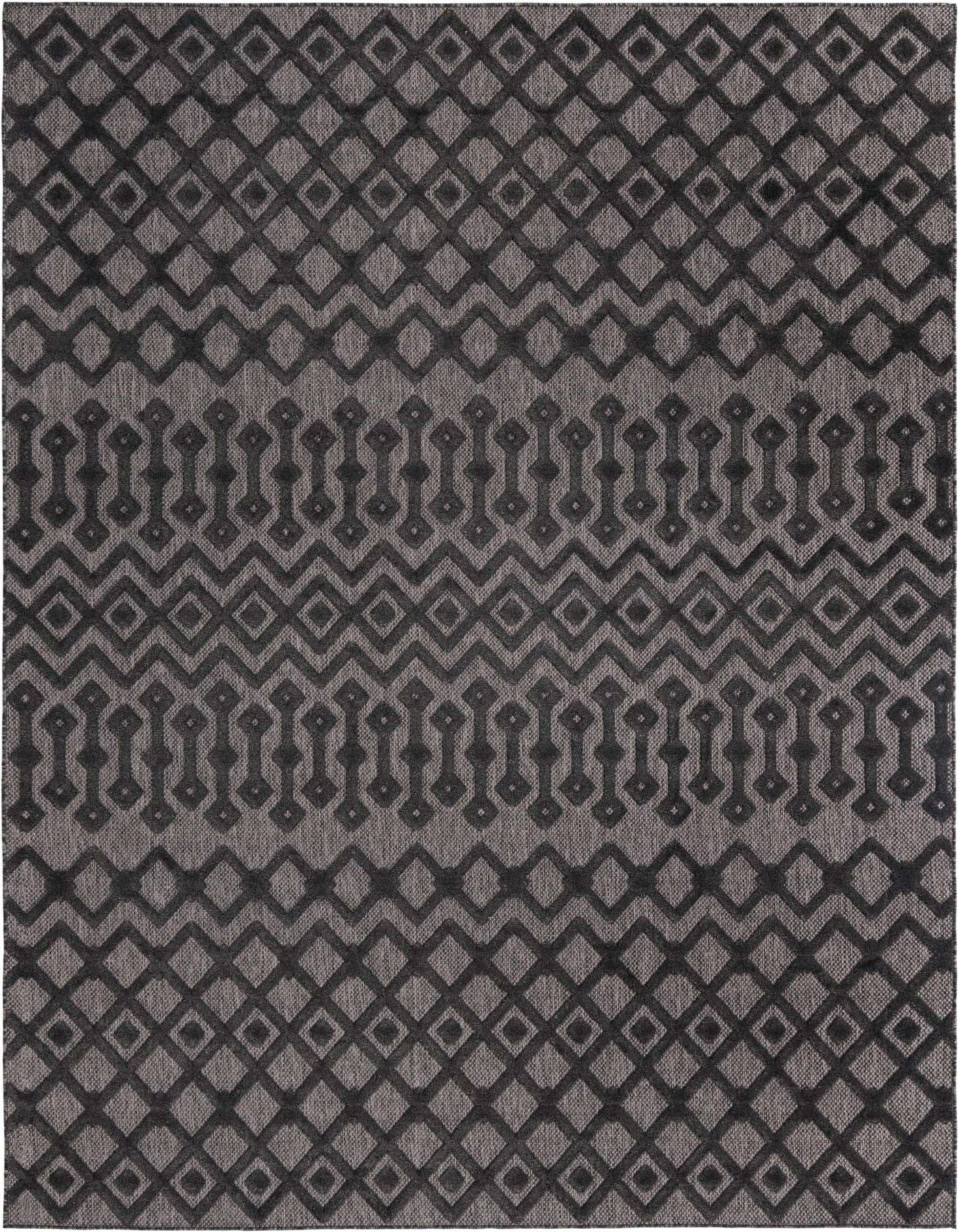 9' x 12' Easy-Clean Trellis Textured Indoor / Outdoor Rug