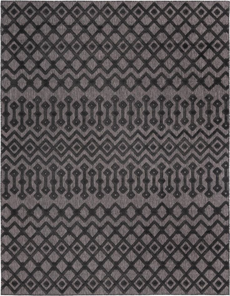 Detail image of 9' x 12' Easy-Clean Trellis Textured Indoor / Outdoor Rug