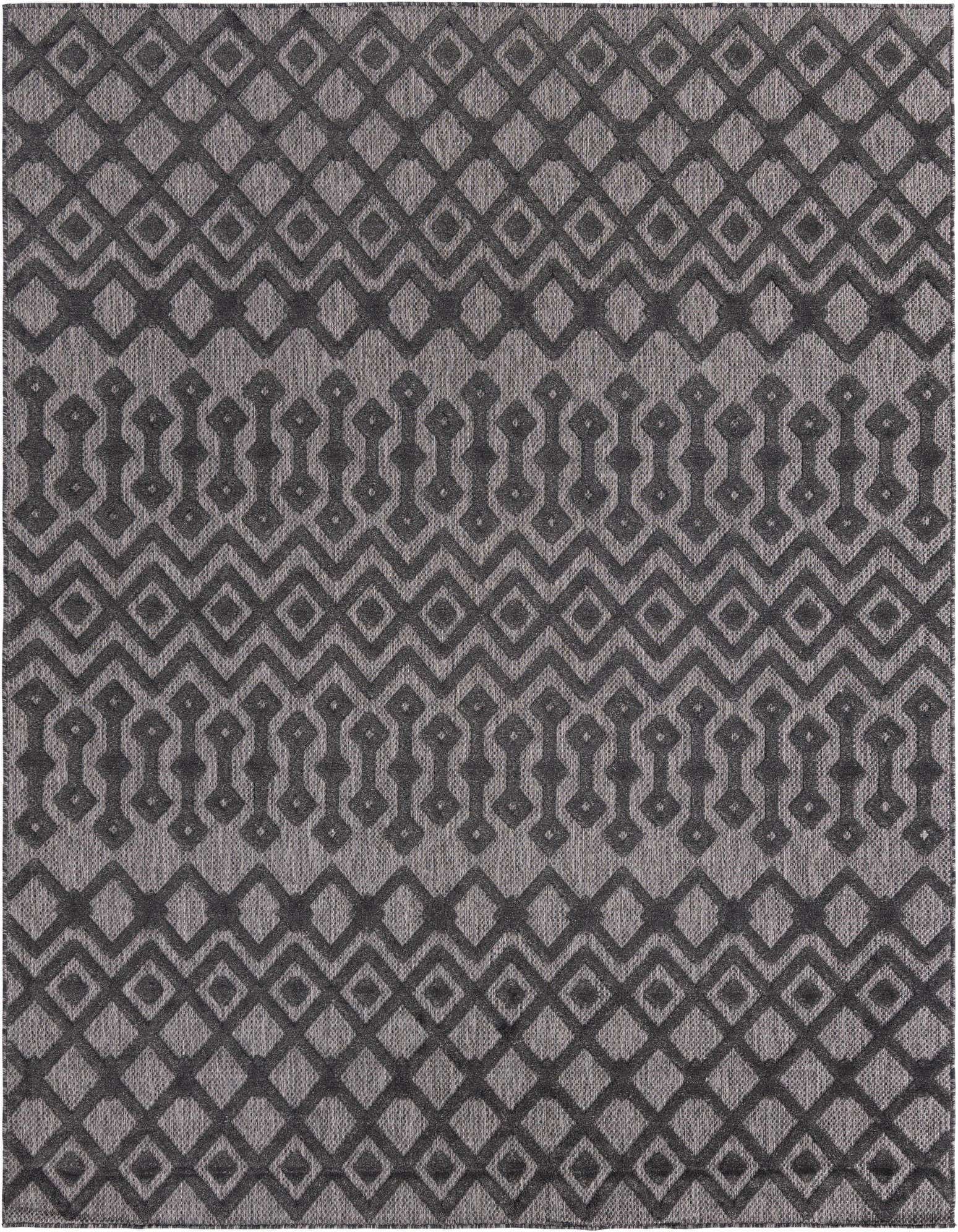 7' 10 x 10' Easy-Clean Trellis Textured Indoor / Outdoor Rug
