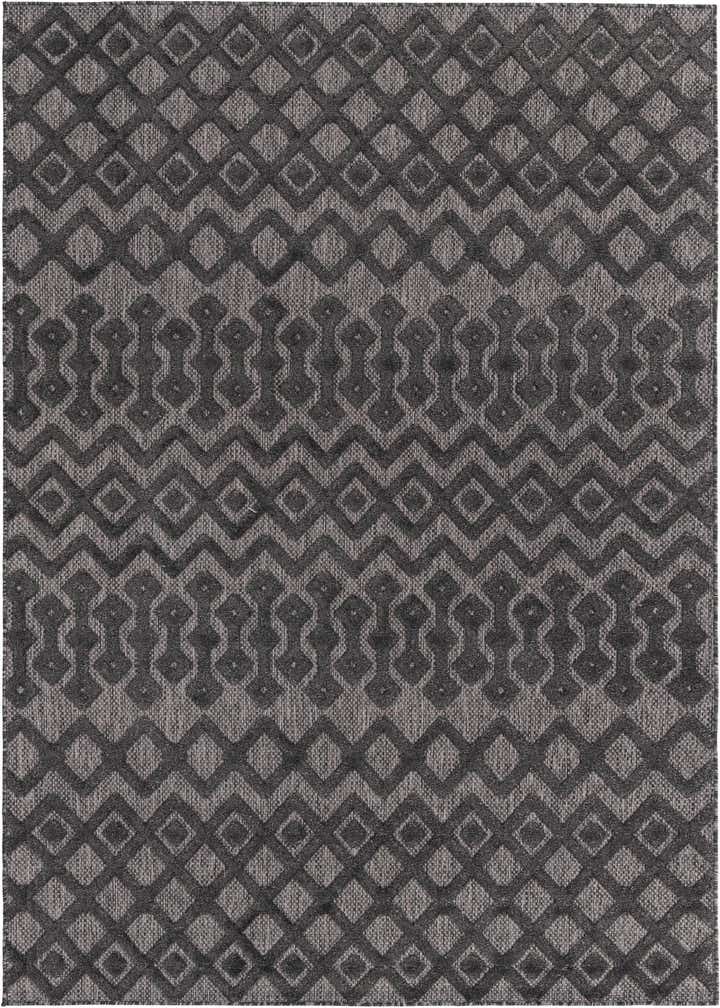 6' x 9' Easy-Clean Trellis Textured Indoor / Outdoor Rug