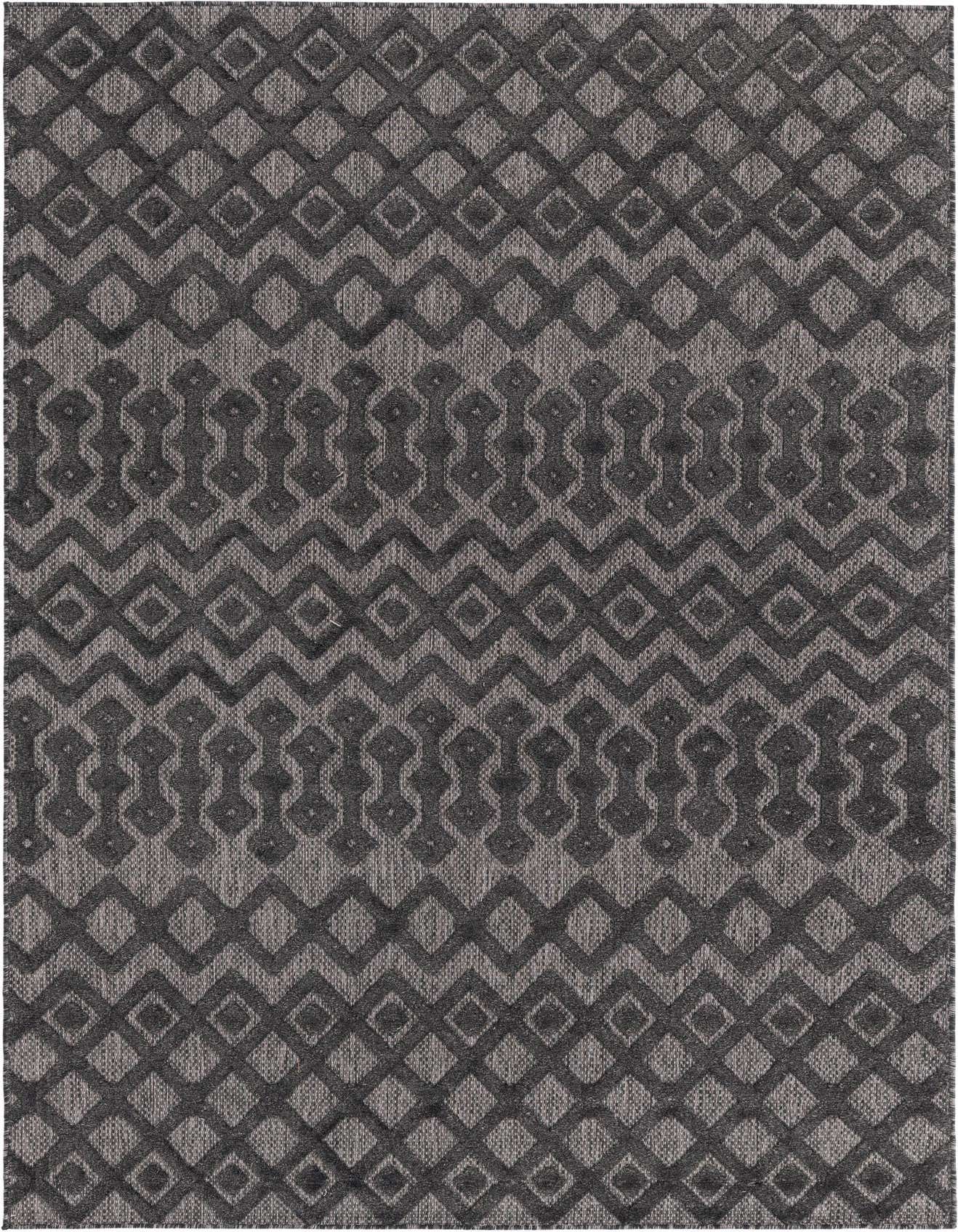 6' x 9' Easy-Clean Trellis Textured Indoor / Outdoor Rug