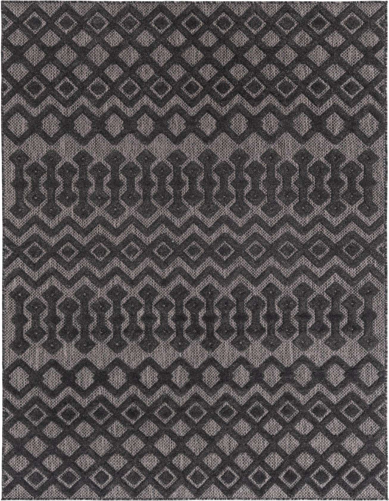 5' 3 x 8' Easy-Clean Trellis Textured Indoor / Outdoor Rug