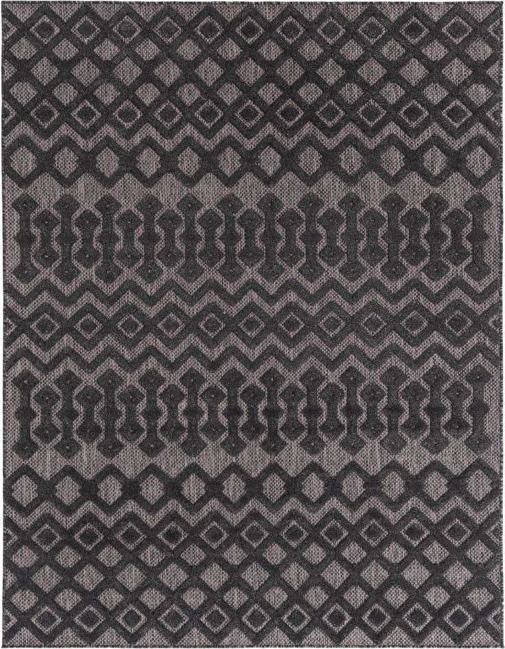 Detail image of 5' 3 x 8' Easy-Clean Trellis Textured Indoor / Outdoor Rug