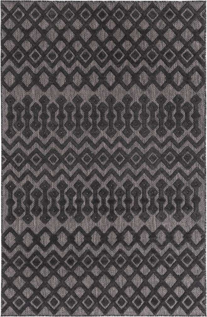 5' 3 x 8' Easy-Clean Trellis Textured Indoor / Outdoor Rug