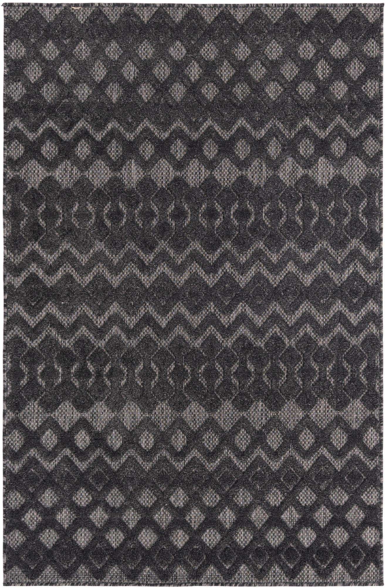 4' x 6' Easy-Clean Trellis Textured Indoor / Outdoor Rug