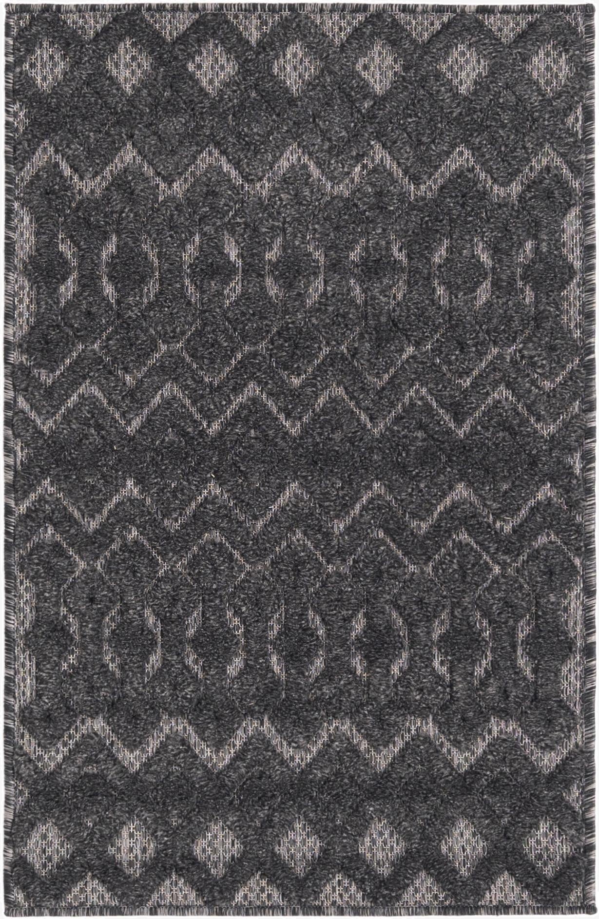 Primary image 2' x 3'  Washable Trellis Textured Indoor / Outdoor Rug