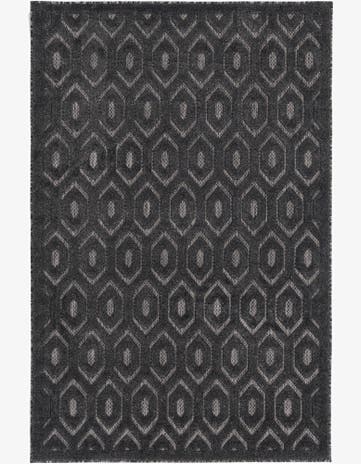 4' x 6' Easy-Clean Trellis Textured Indoor / Outdoor Rug