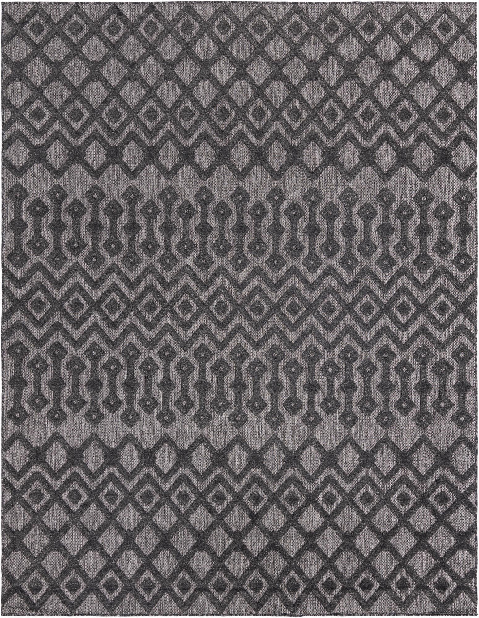 Primary image 7' 10 x 10'  Washable Trellis Textured Indoor / Outdoor Rug