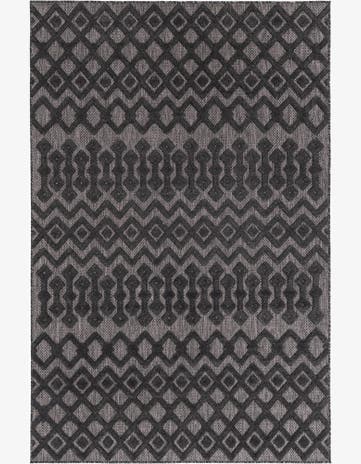 5' 3 x 8' Easy-Clean Trellis Textured Indoor / Outdoor Rug