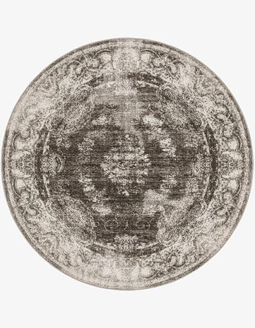 Charcoal Aarhus Round Rug
