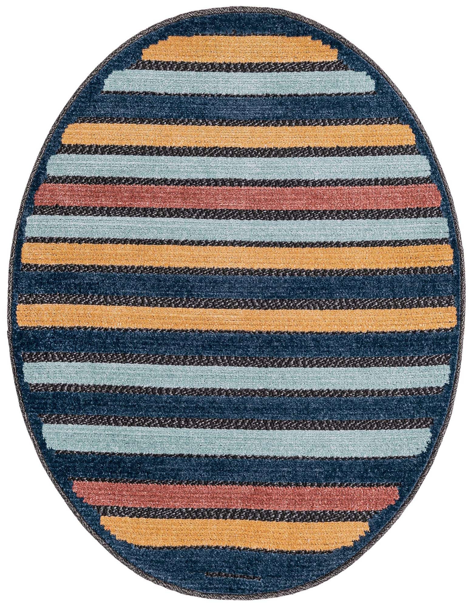3' 3 x 3' 3 Easy-Clean Belize Indoor / Outdoor Round Rug