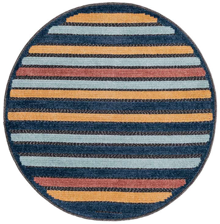 3' 3 x 3' 3 Easy-Clean Belize Indoor / Outdoor Round Rug