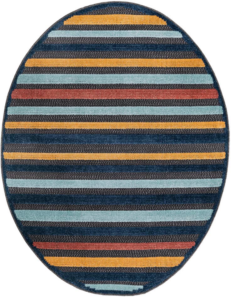 Detail image of 5' 3 x 5' 3 Easy-Clean Belize Indoor / Outdoor Round Rug