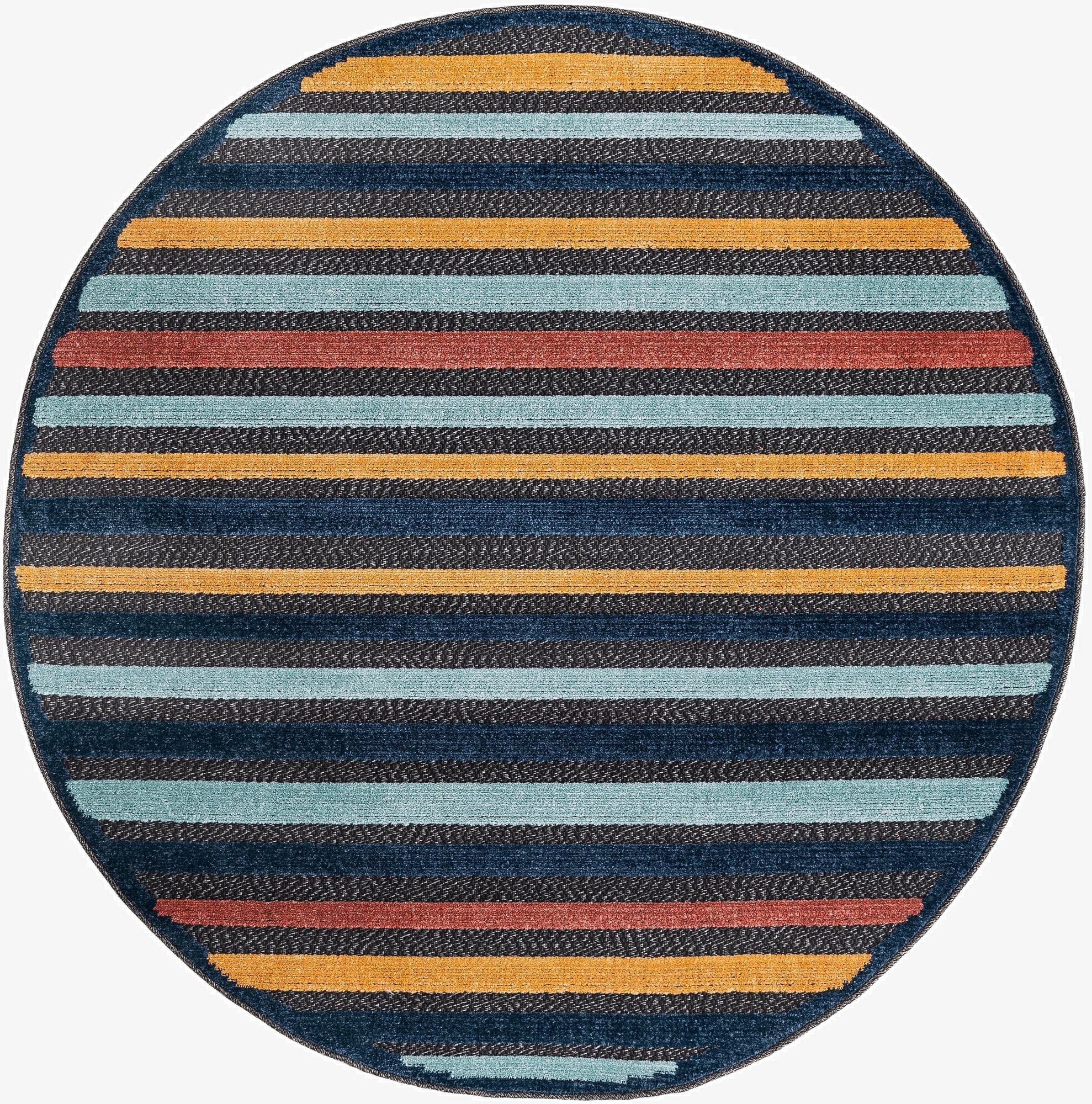 5' 3 x 5' 3  Washable Belize Indoor / Outdoor Round Rug