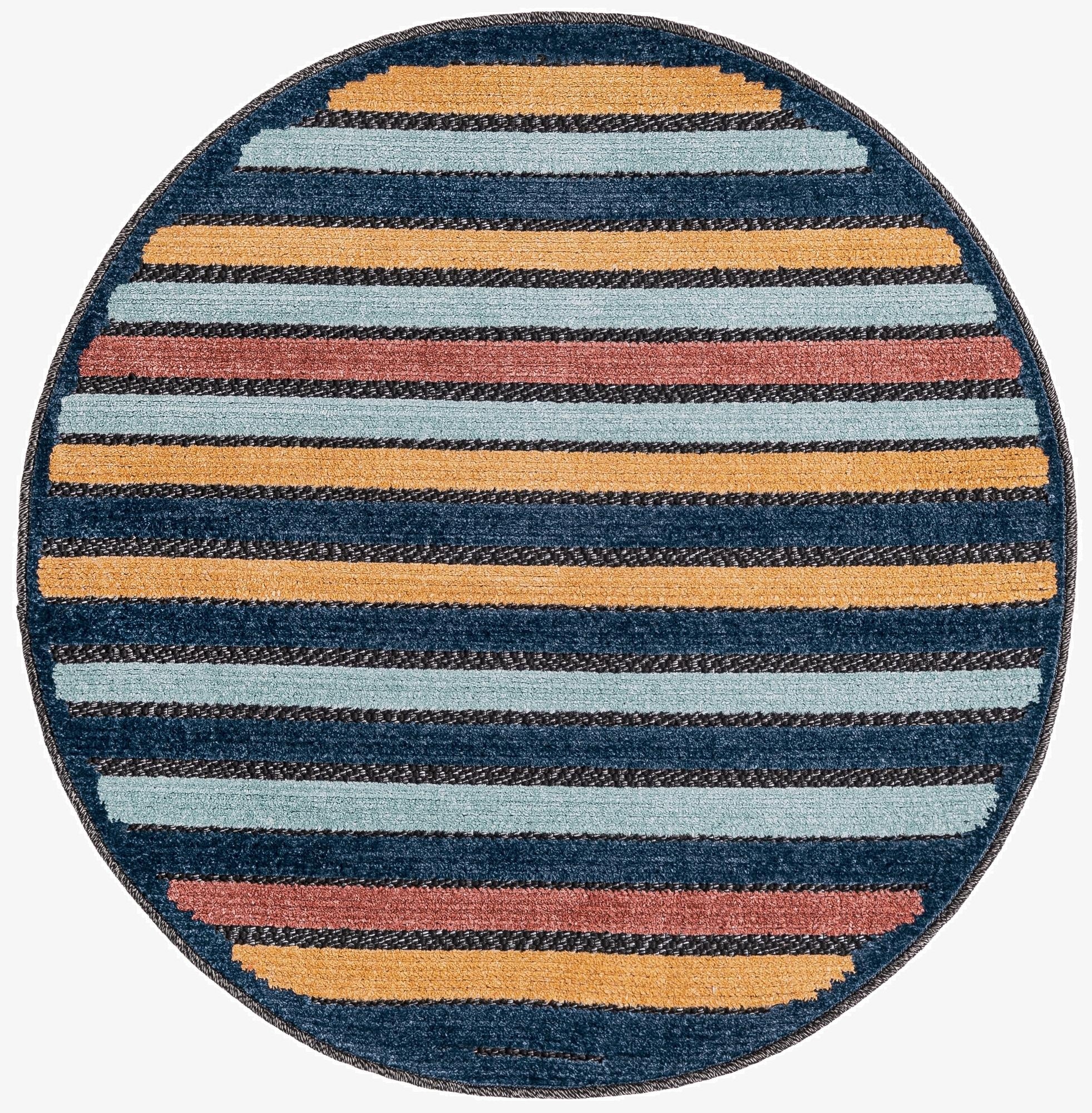 3' 3 x 3' 3  Washable Belize Indoor / Outdoor Round Rug