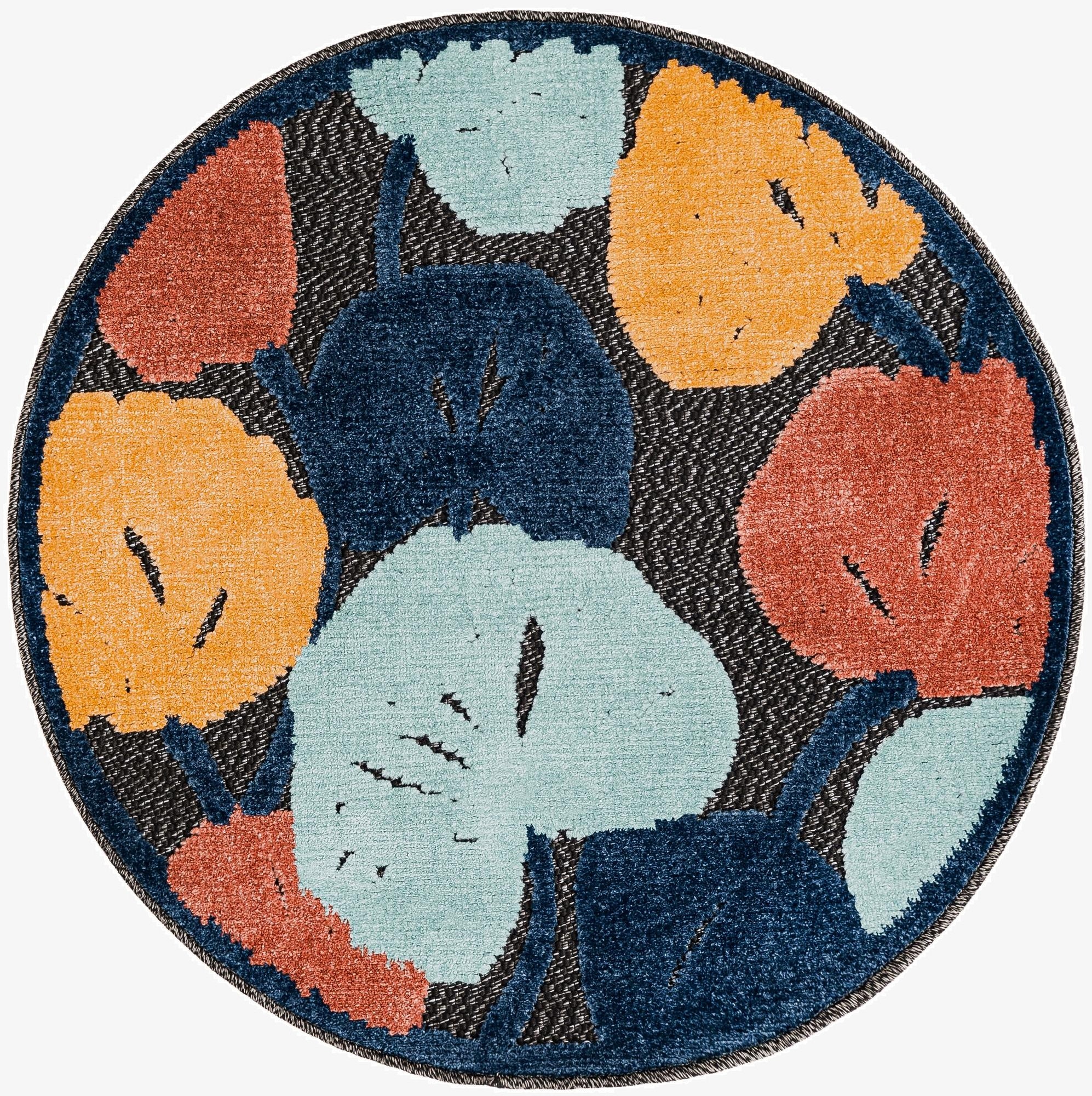 3' 3 x 3' 3  Washable Belize Indoor / Outdoor Round Rug