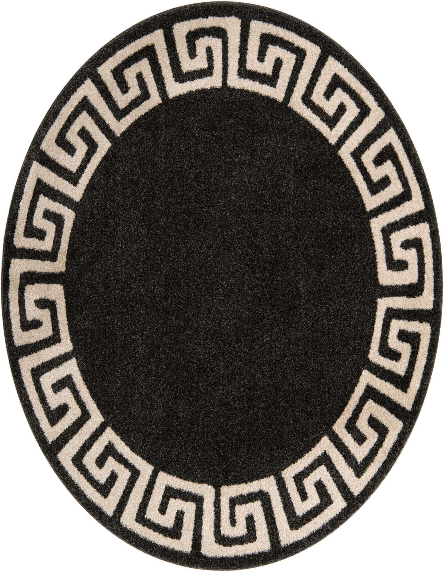 6' x 6' Greek Key Round Rug