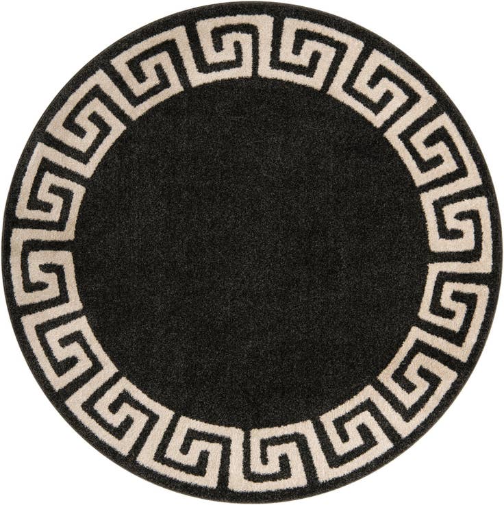 Detail image of 6' x 6' Greek Key Round Rug