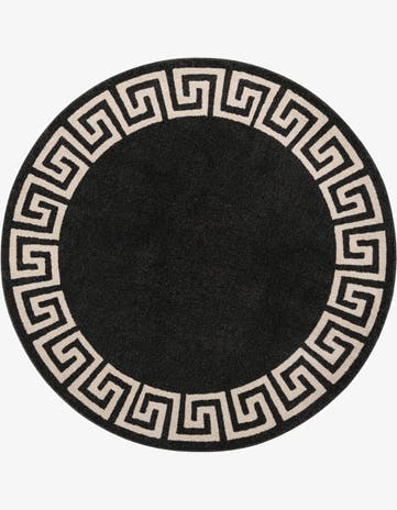 Charcoal Hera Round Rug