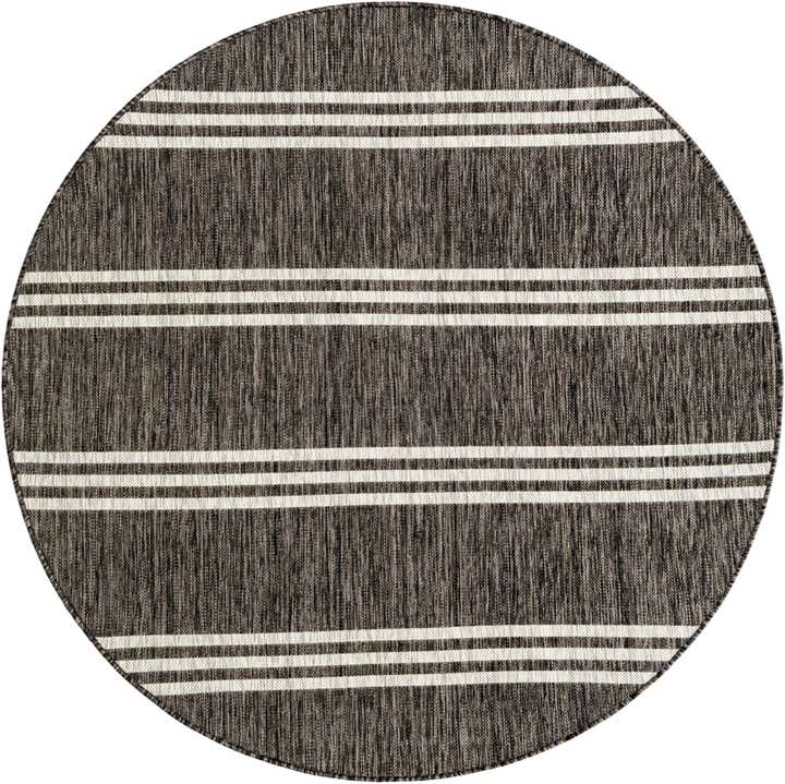 5' 3 x 5' 3 Easy-Clean Jill Zarin Anguilla Indoor / Outdoor Round Rug