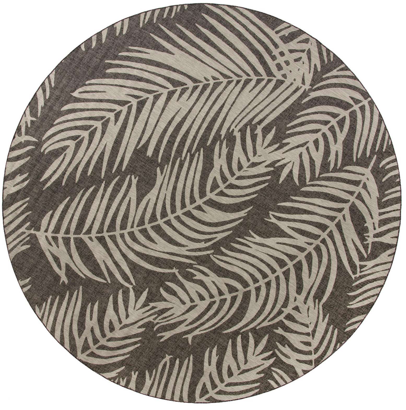 13' x 13' Easy-Clean Botanical Indoor / Outdoor Round Rug