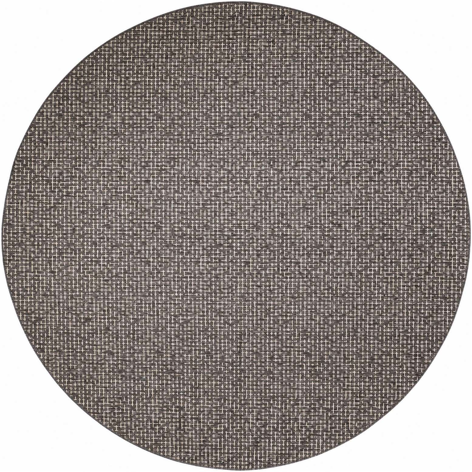 10' x 10' Easy-Clean Checkered Indoor / Outdoor Round Rug