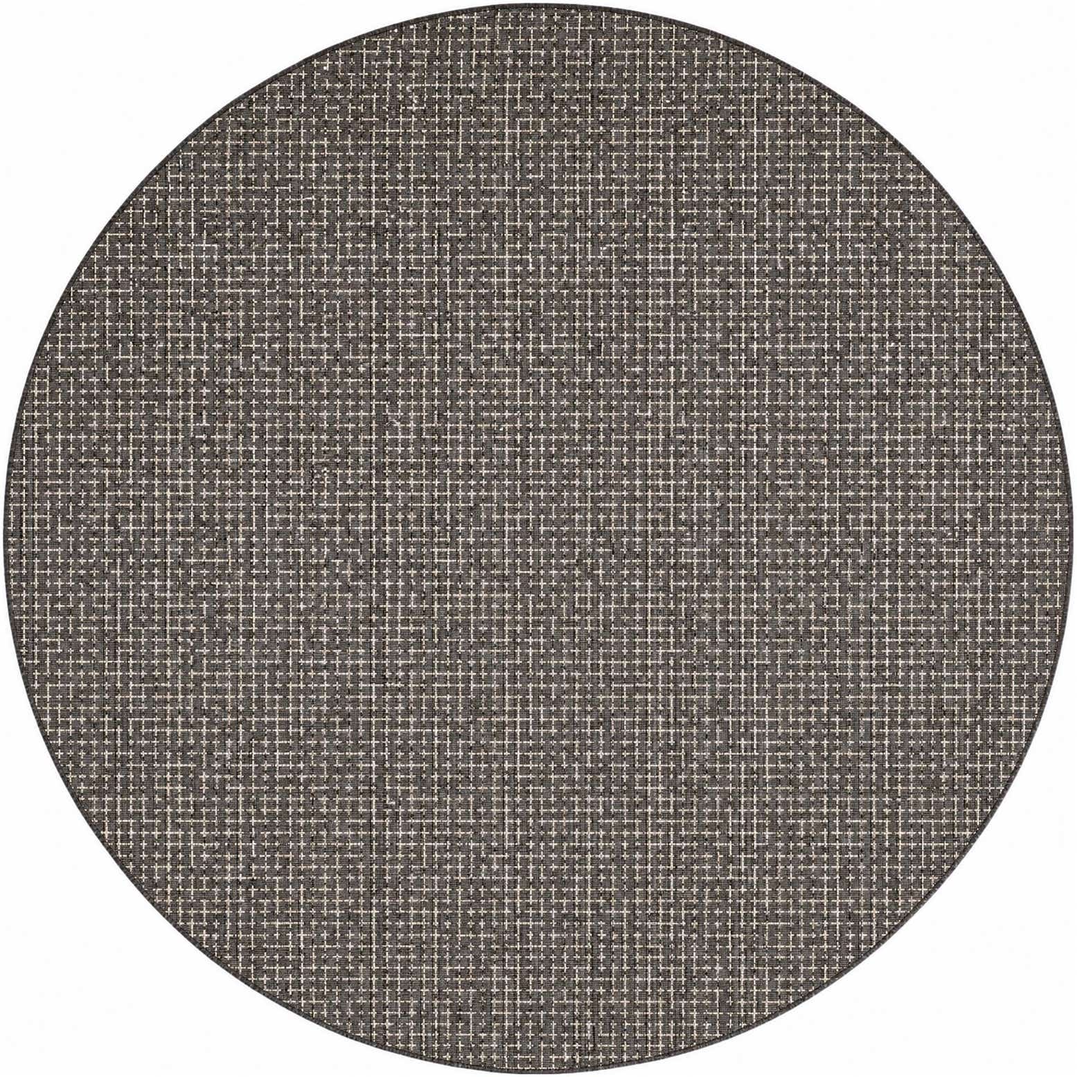 7' 10 x 7' 10 Easy-Clean Checkered Indoor / Outdoor Round Rug