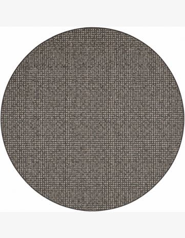 7' 10 x 7' 10 Easy-Clean Checkered Indoor / Outdoor Round Rug