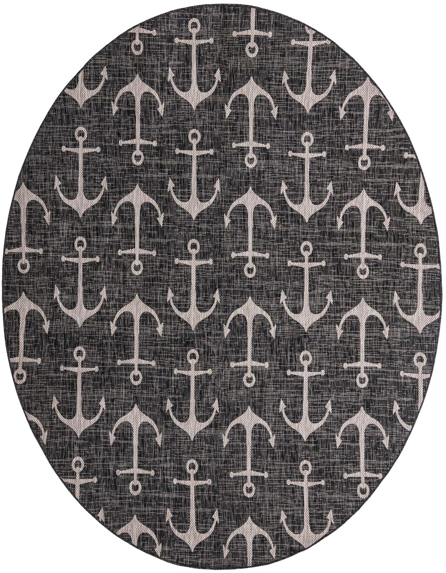 10' x 10' Easy-Clean Coastal Indoor / Outdoor Round Rug