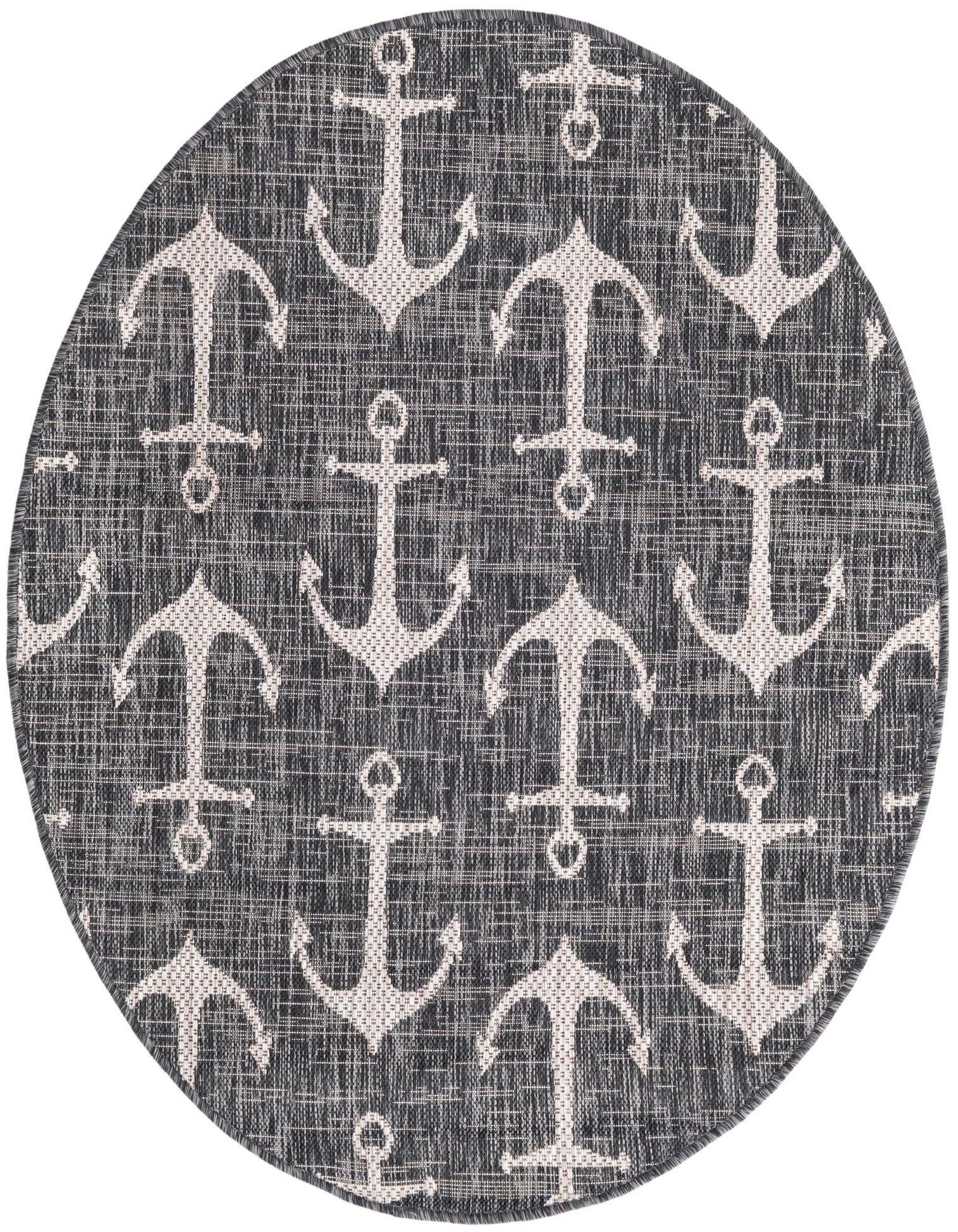 4' x 4' Easy-Clean Coastal Indoor / Outdoor Round Rug