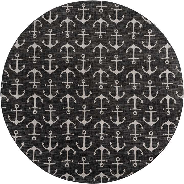 13' x 13' Easy-Clean Coastal Indoor / Outdoor Round Rug