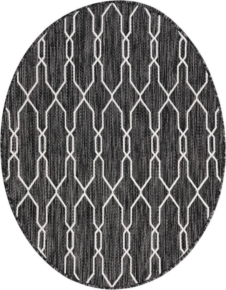Detail image of 4' x 4' Easy-Clean Lattice Indoor / Outdoor Round Rug