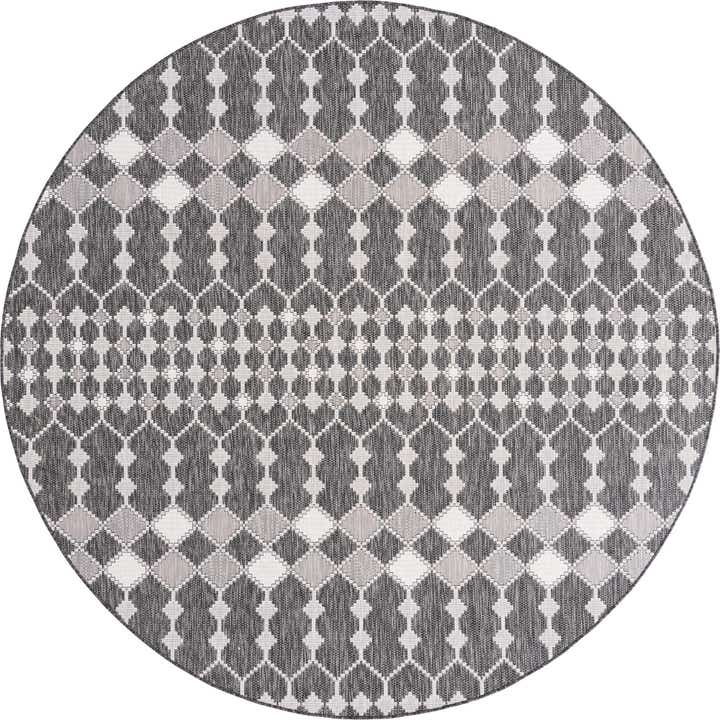 10' x 10' Easy-Clean Lattice Indoor / Outdoor Round Rug
