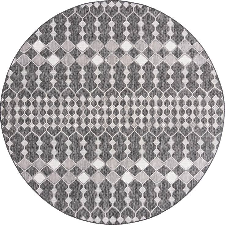 Detail image of 10' x 10' Easy-Clean Lattice Indoor / Outdoor Round Rug