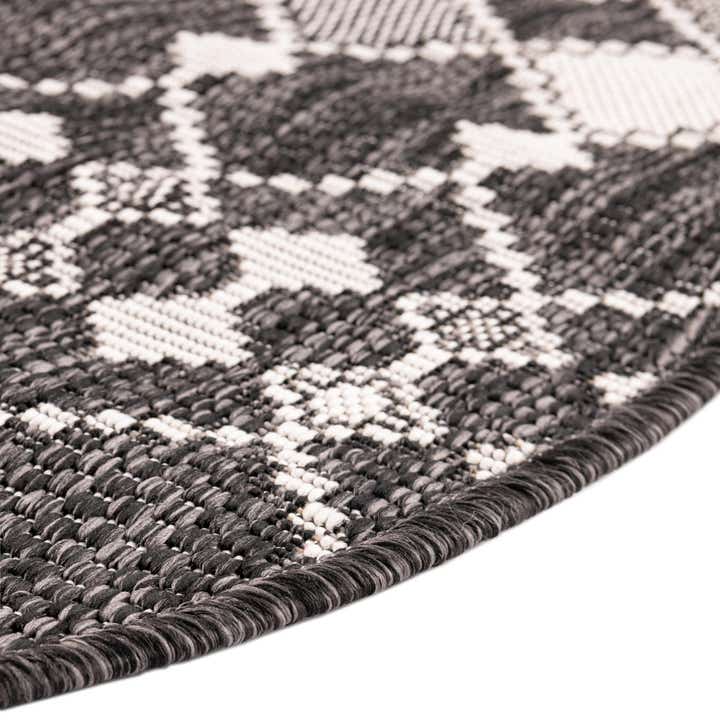 4' x 4' Easy-Clean Lattice Indoor / Outdoor Round Rug