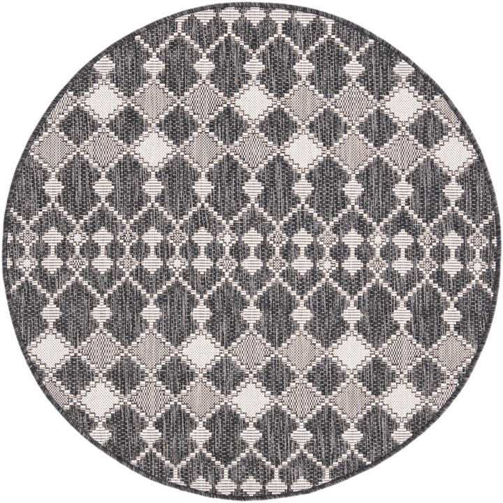 4' x 4' Easy-Clean Lattice Indoor / Outdoor Round Rug