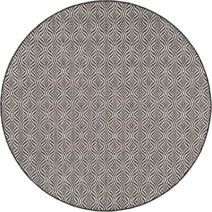 6' x 6' Easy-Clean Lattice Indoor / Outdoor Round Rug