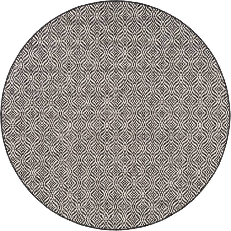 Detail image of 6' x 6' Easy-Clean Lattice Indoor / Outdoor Round Rug