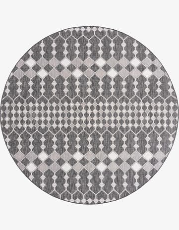 10' x 10' Easy-Clean Lattice Indoor / Outdoor Round Rug