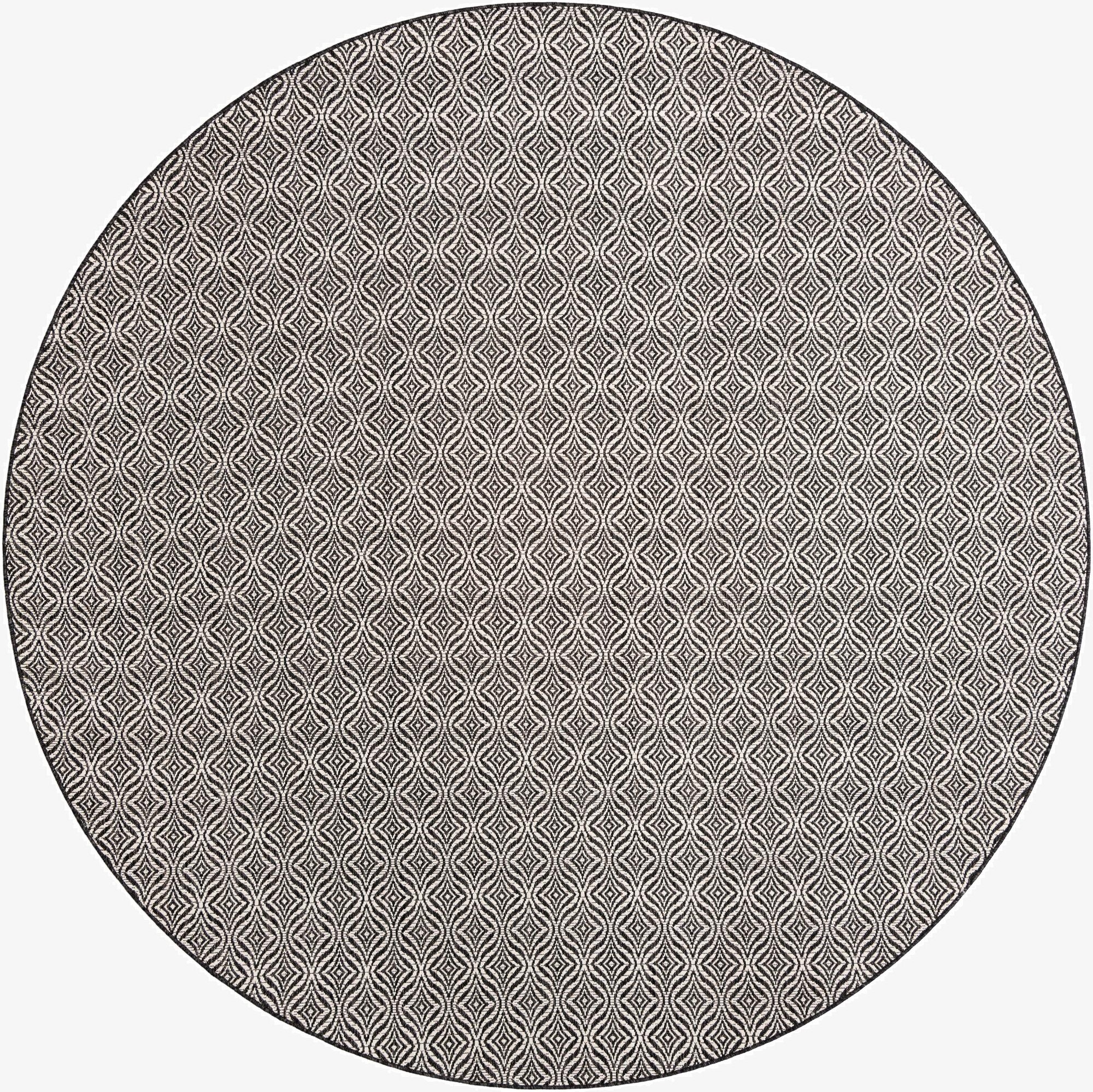 10' x 10' Washable Lattice Indoor / Outdoor Round Rug