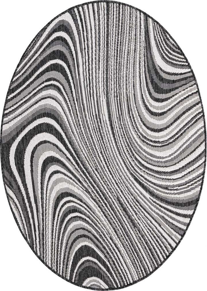 4' x 4' Easy-Clean Modern Indoor / Outdoor Round Rug