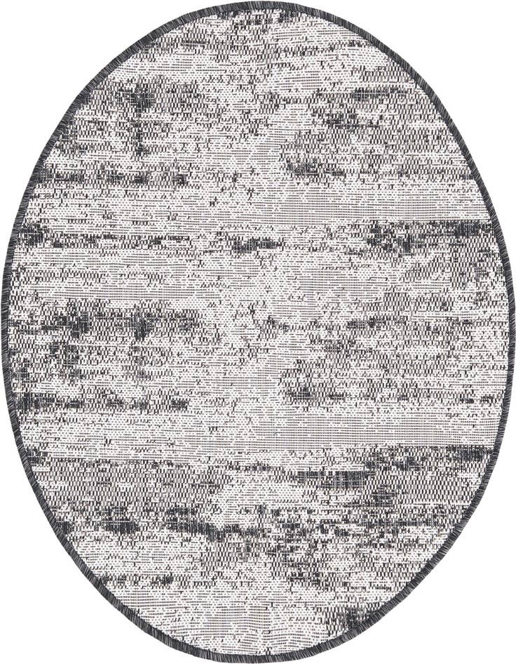 Detail image of 3' x 3' Easy-Clean Modern Indoor / Outdoor Round Rug