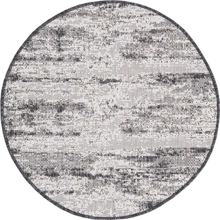 3' x 3' Easy-Clean Modern Indoor / Outdoor Round Rug