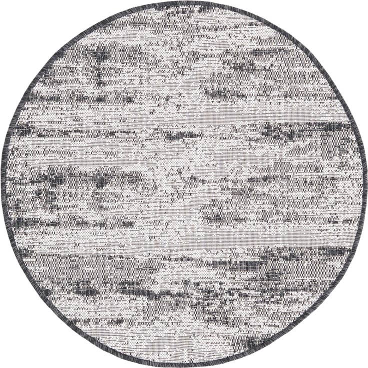 Detail image of 3' x 3' Easy-Clean Modern Indoor / Outdoor Round Rug