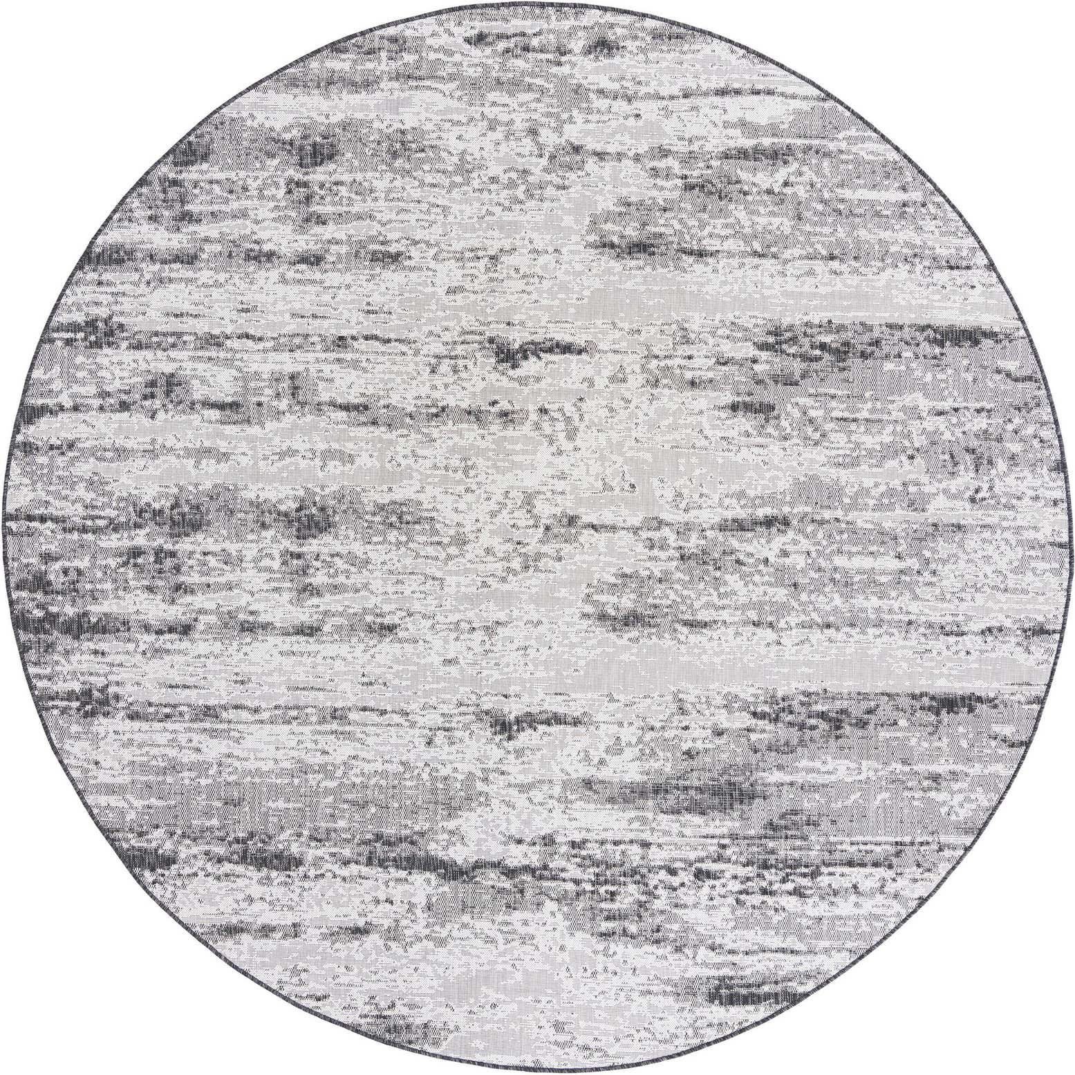 10' x 10' Easy-Clean Modern Indoor / Outdoor Round Rug