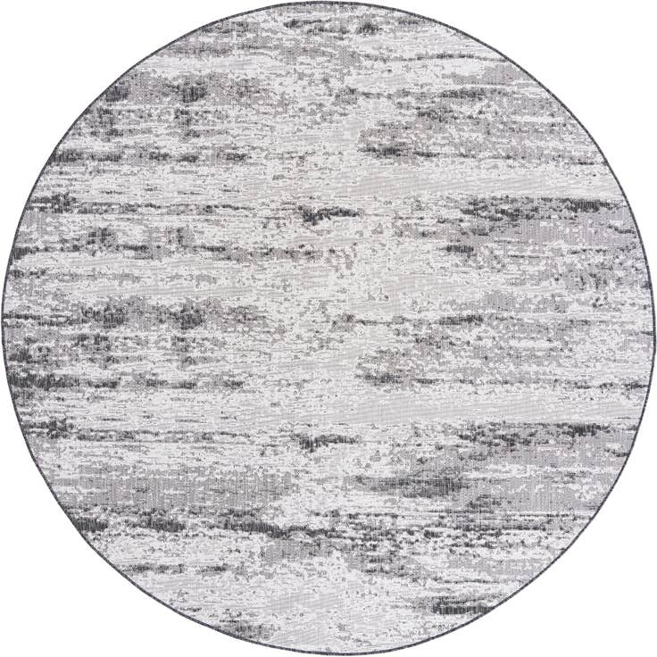 Detail image of 10' x 10' Easy-Clean Modern Indoor / Outdoor Round Rug