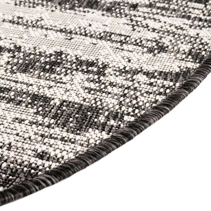 4' x 4' Easy-Clean Modern Indoor / Outdoor Round Rug